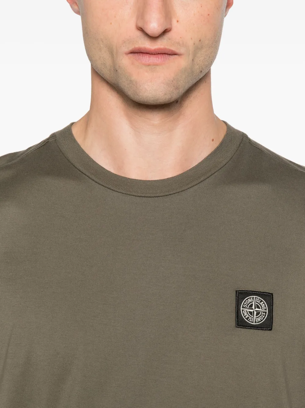 Stone Island T-shirt met Compass-logopatch Groen