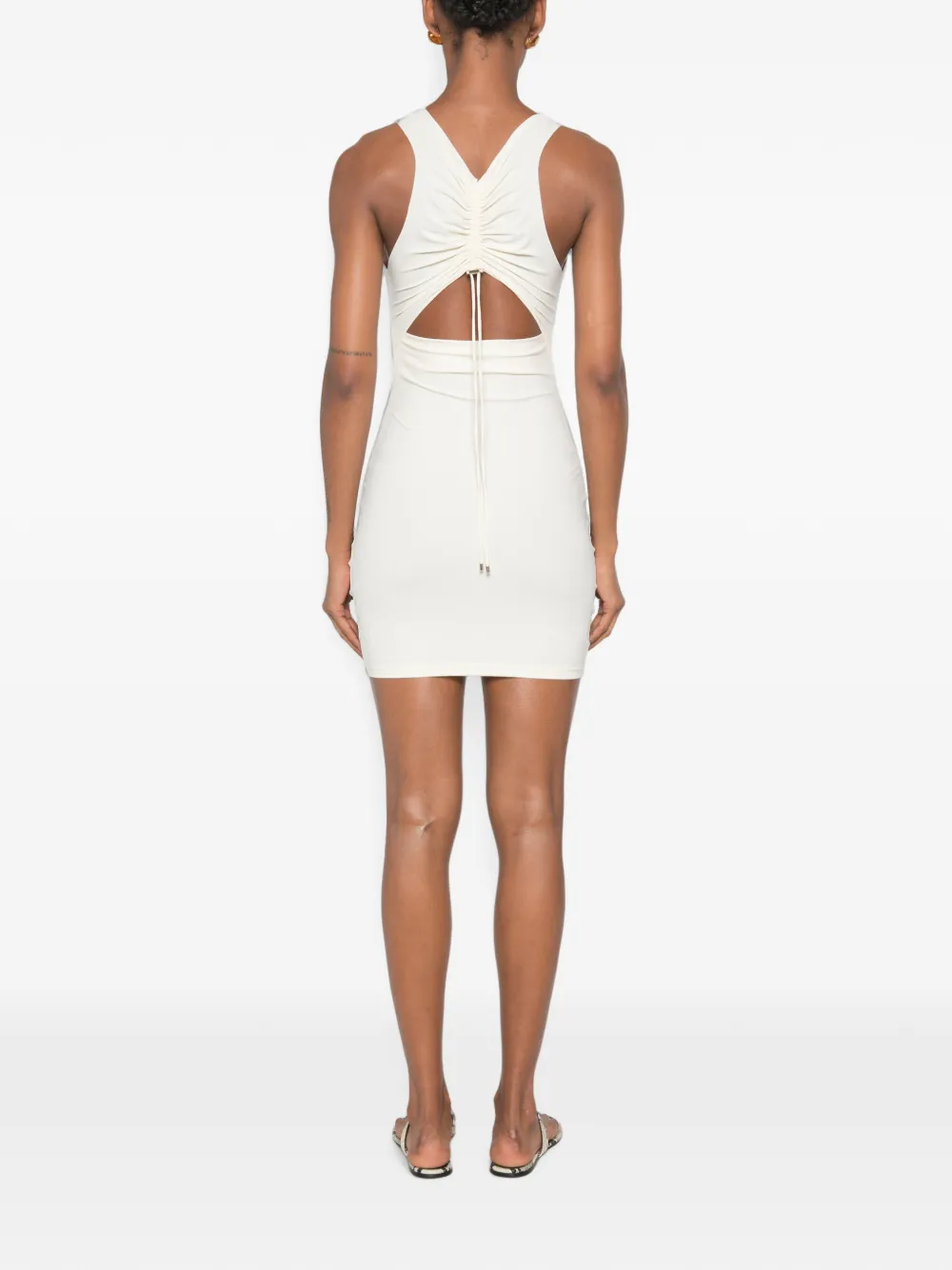 Patrizia Pepe Mini-jurk met ruches Beige