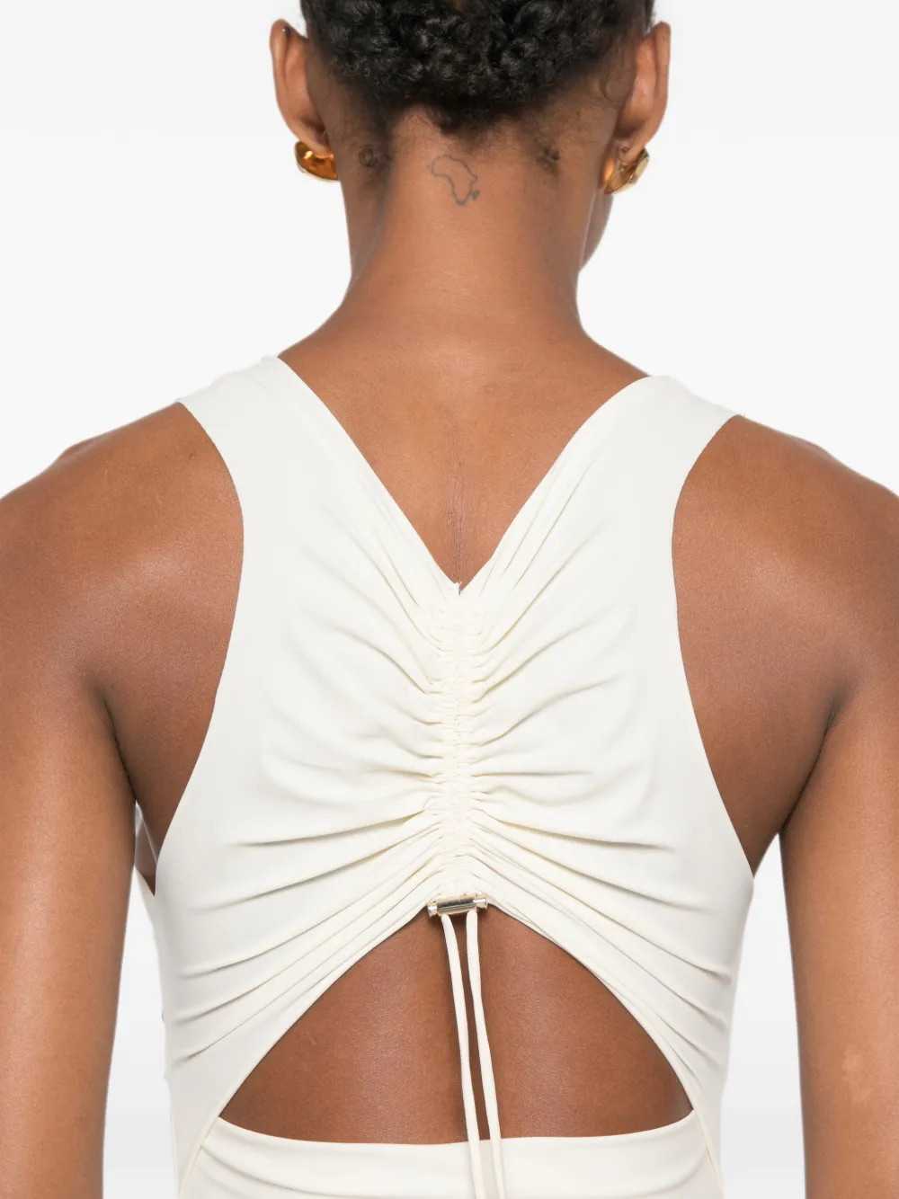 Patrizia Pepe Mini-jurk met ruches Beige