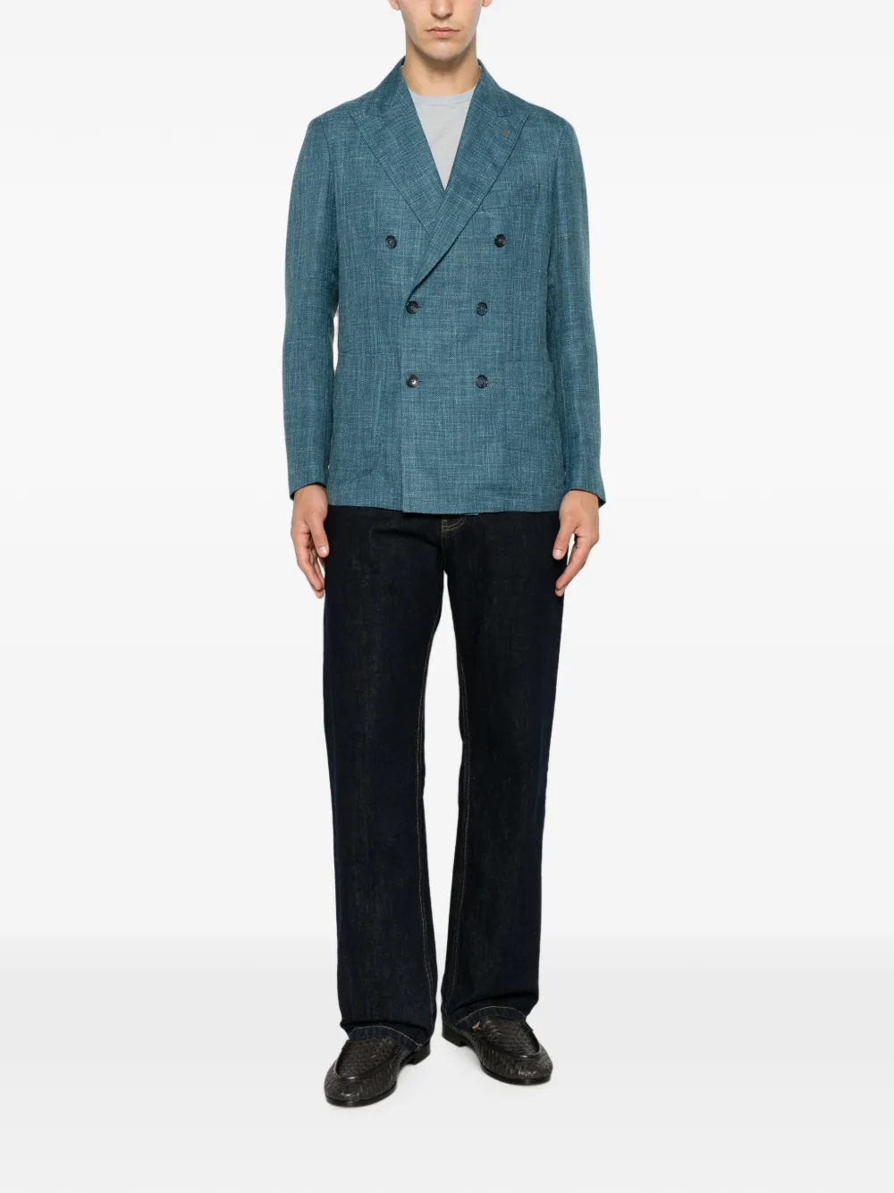 Tagliatore Blazer met dubbele rij knopen Blauw