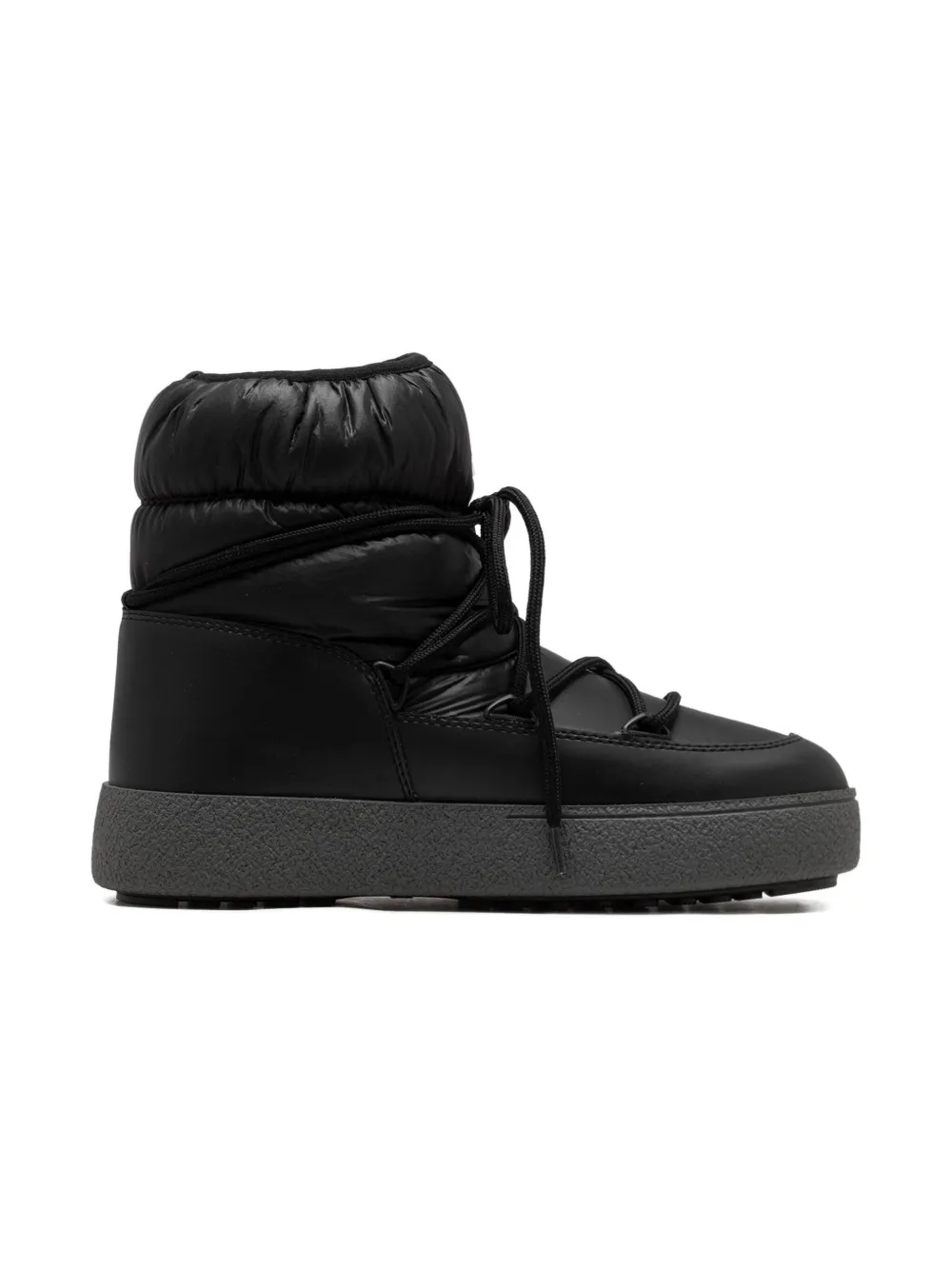 Moon Boot Padded Lace-up Boots In Black