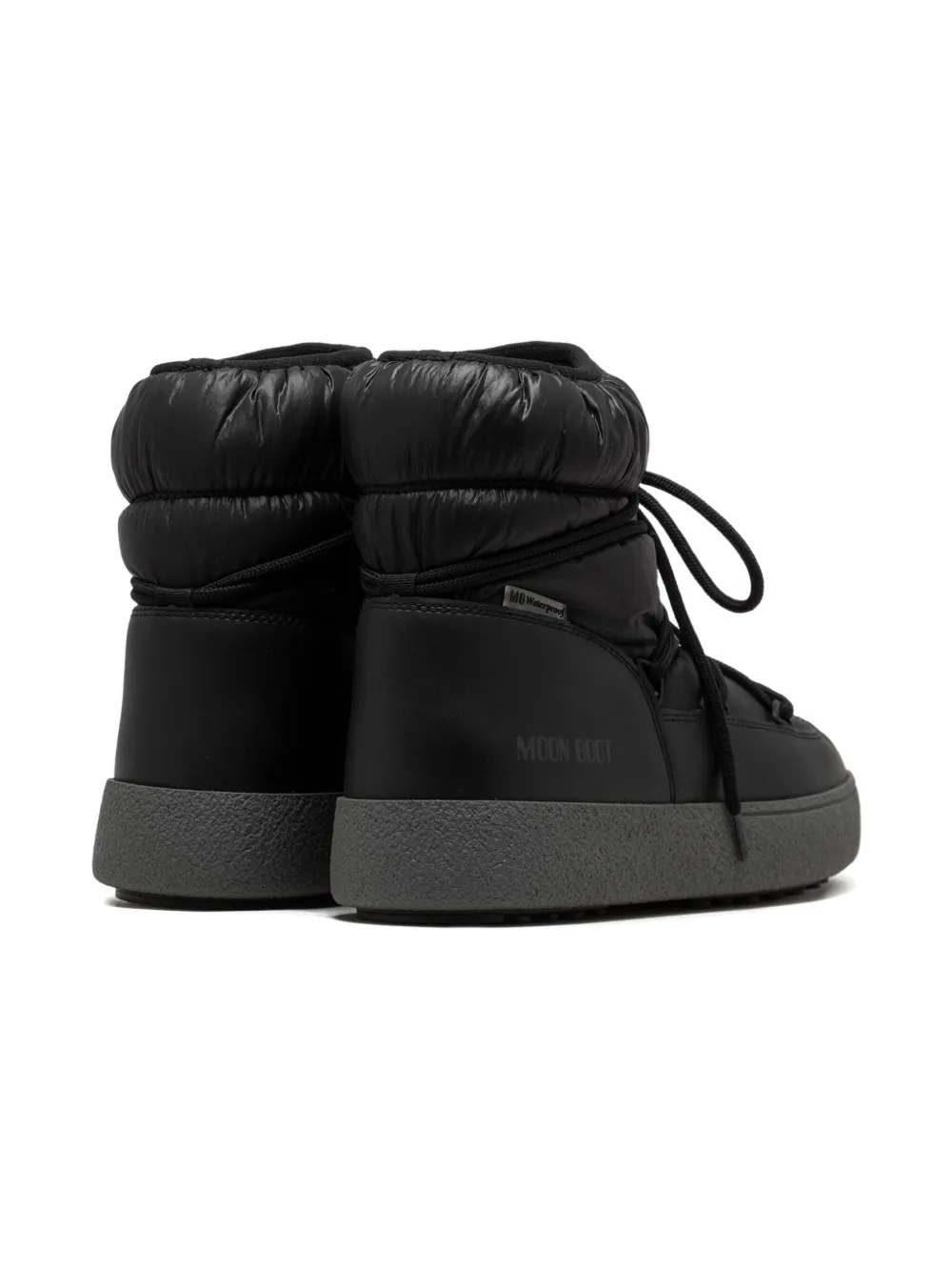 Moon Boot Padded Lace-up Boots In Black