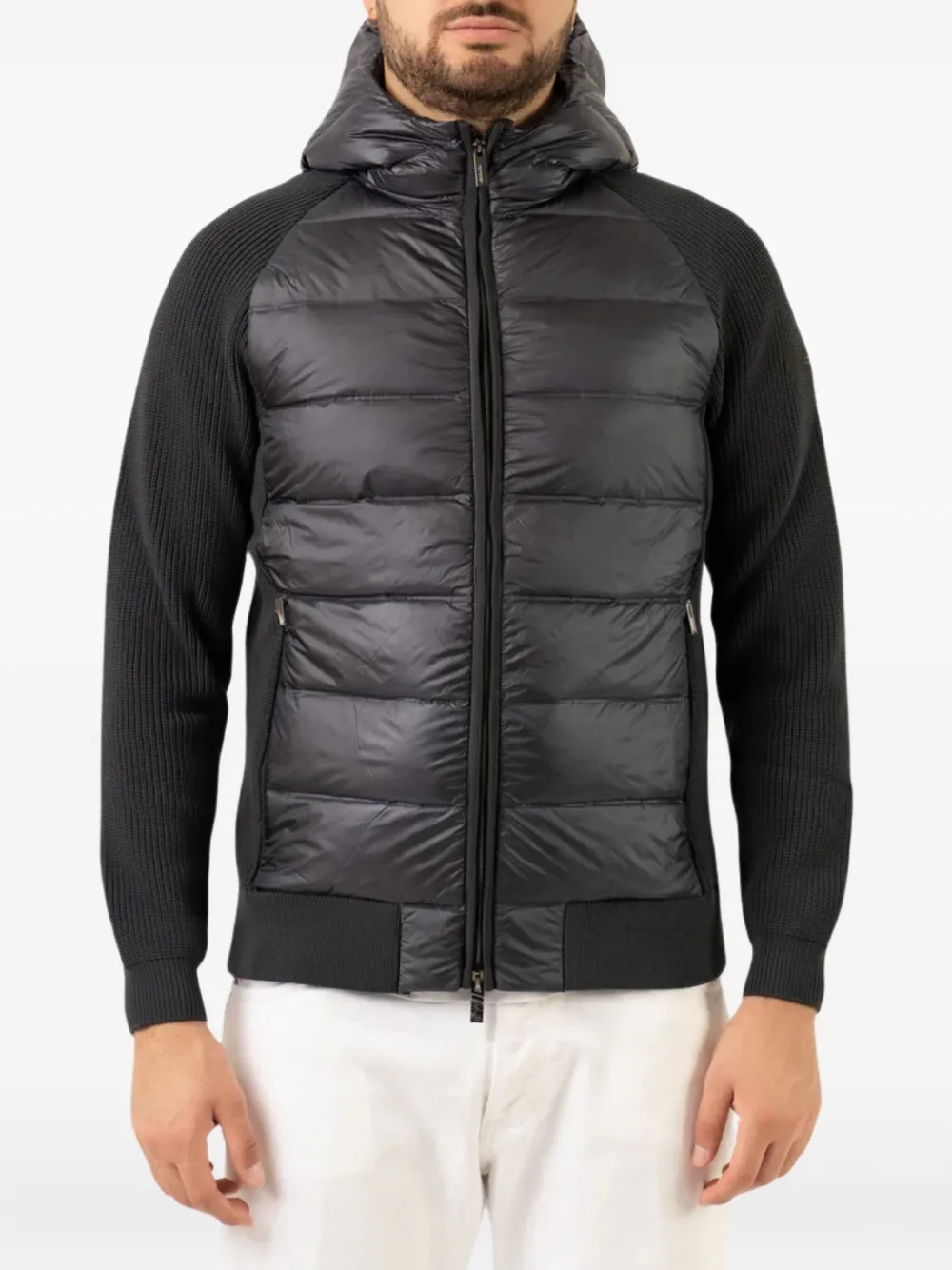RRD hooded quilted jacket - Nero