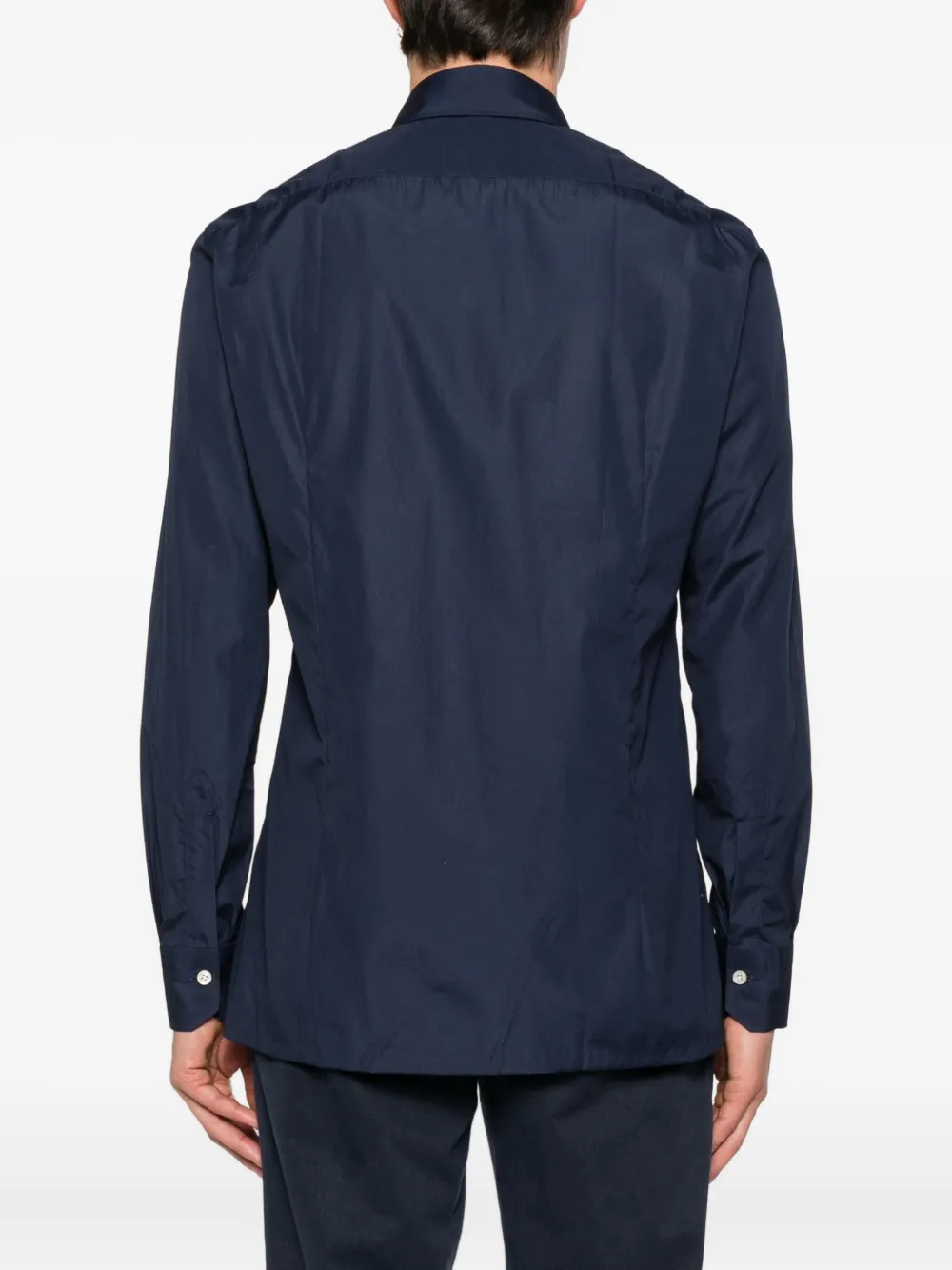 Kiton Overhemd met zak en knoopsluiting Blauw