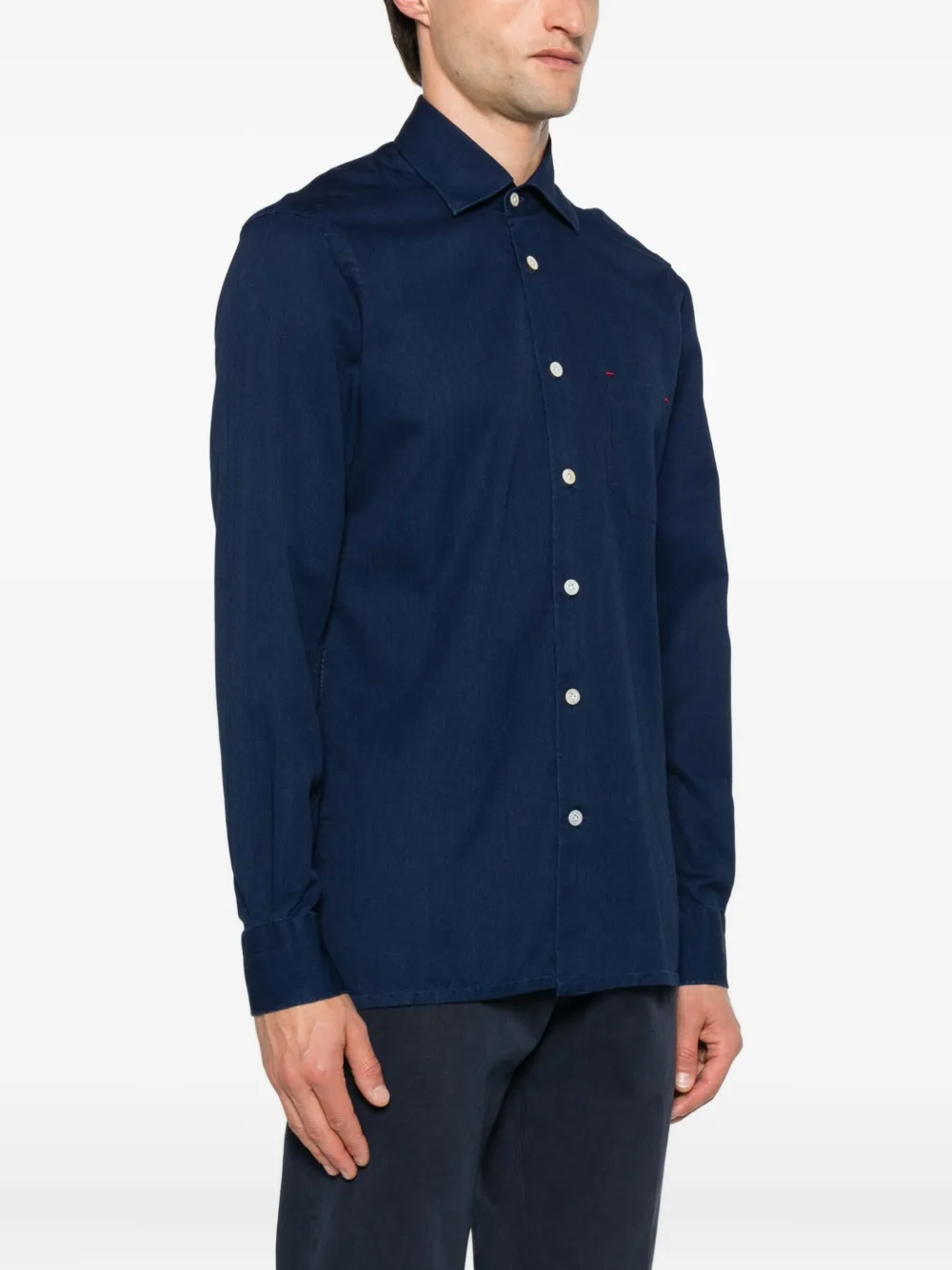 Kiton Button-down overhemd Blauw