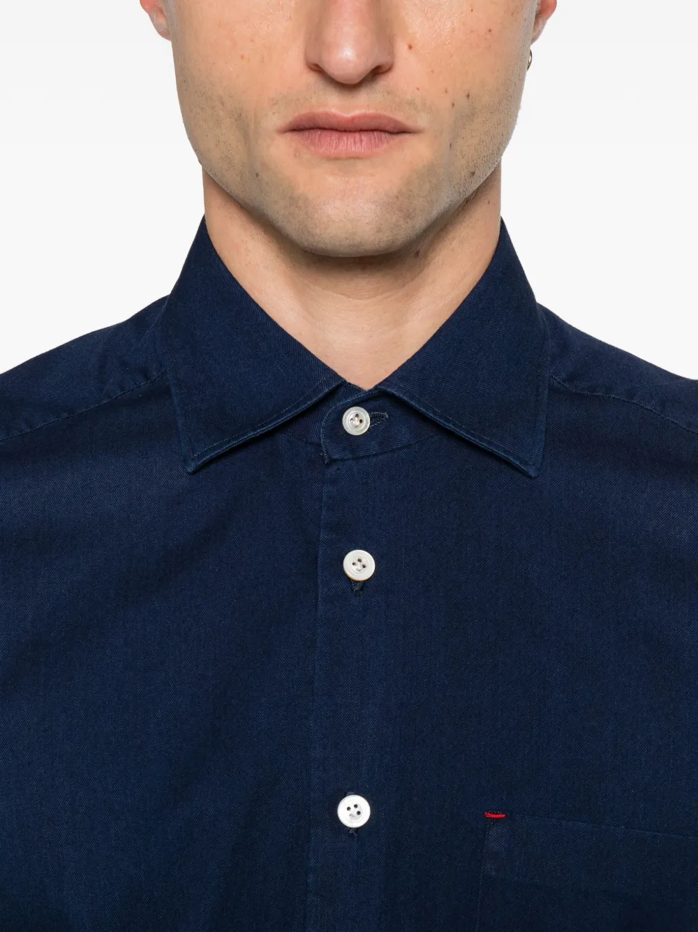 Kiton Button-down overhemd Blauw