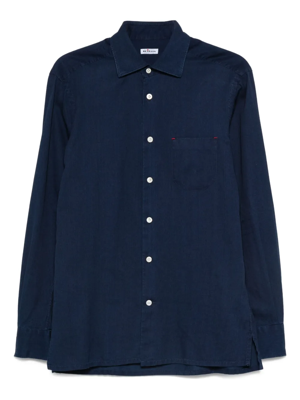 Kiton Button-down overhemd Blauw