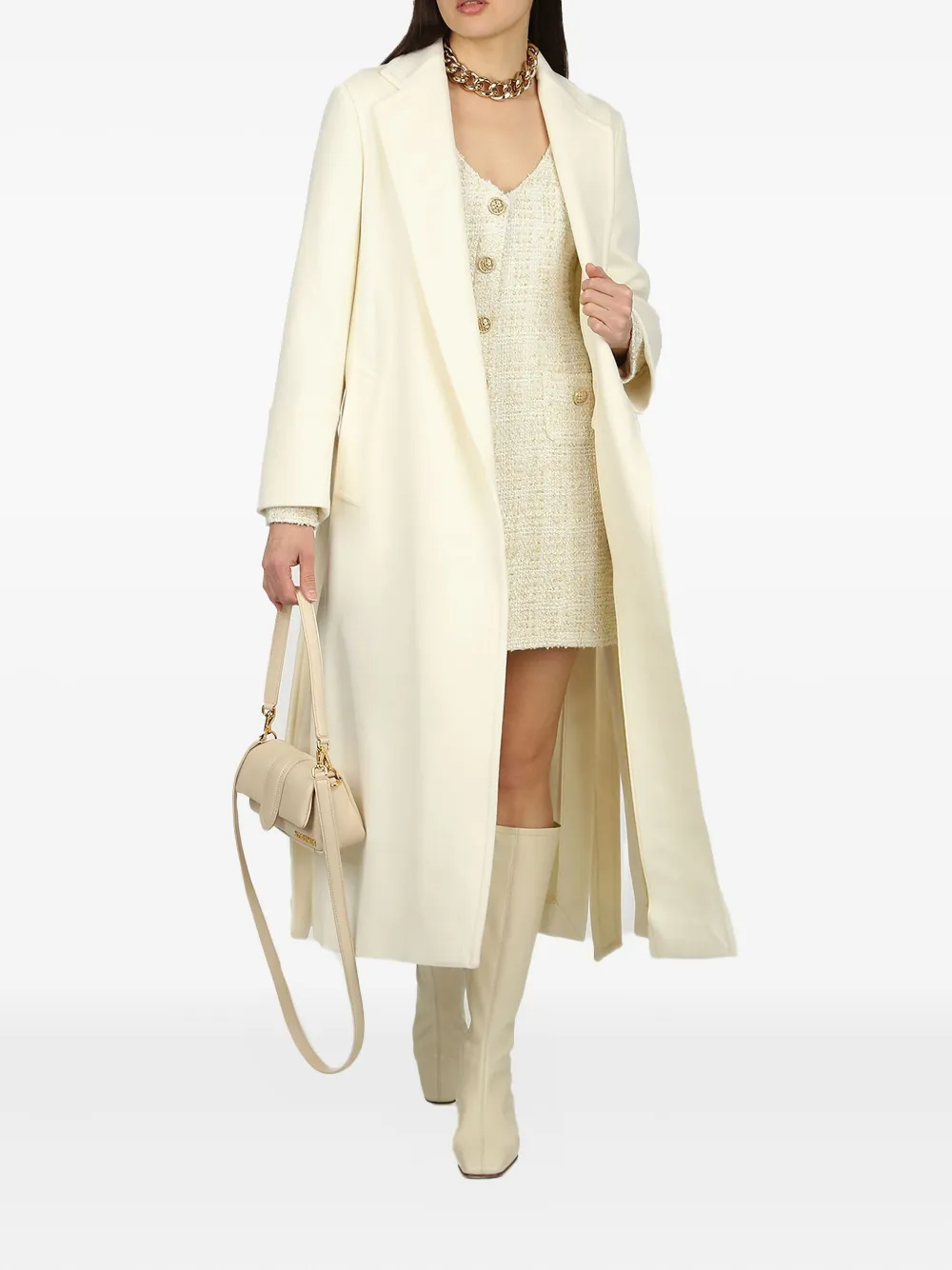 Eleventy belted wrap coat Beige