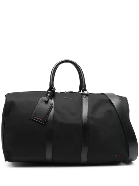 Kiton logo-plaque travel bag