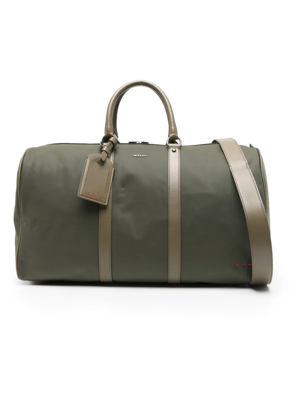 Kiton logo-plaque travel bag | Green | Image 1