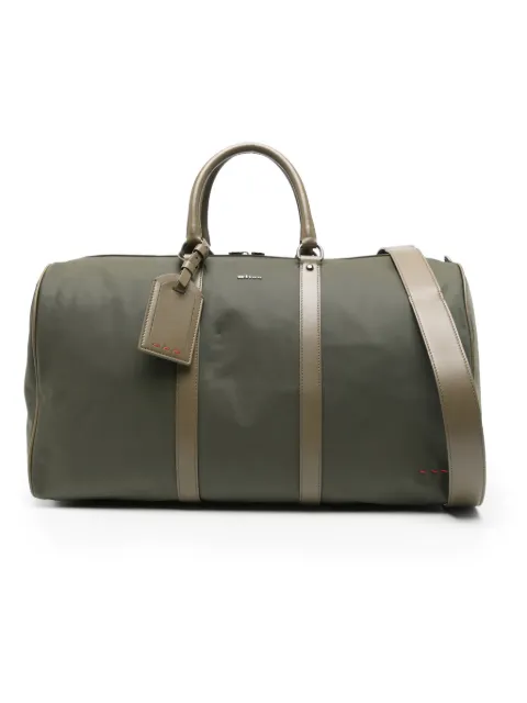 Kiton logo-plaque travel bag