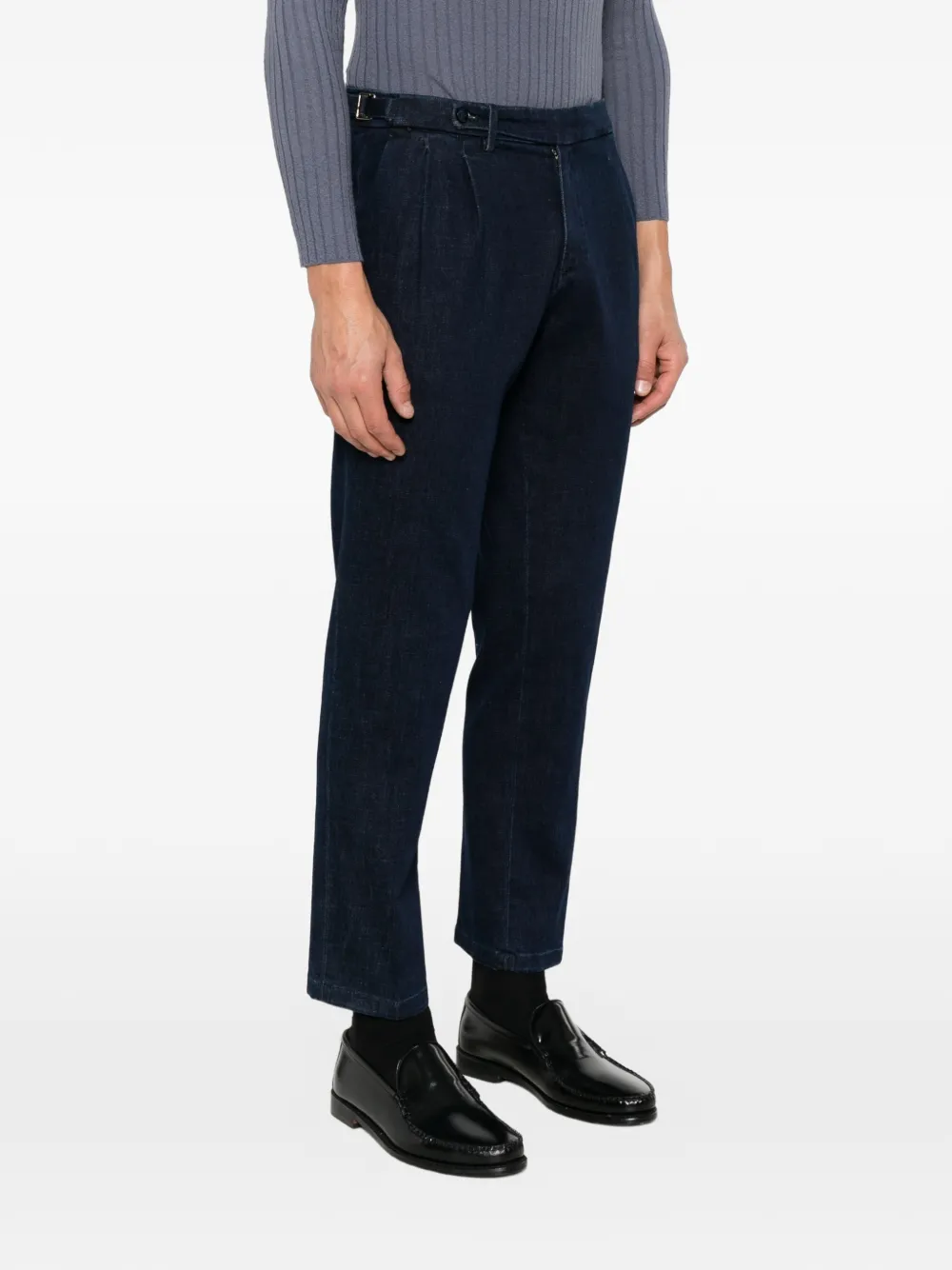 Briglia 1949 Geplooide jeans met zijverstellers Blauw