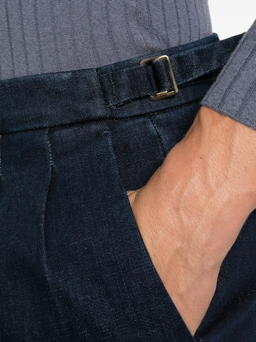 Briglia 1949 Geplooide jeans met zijverstellers Blauw