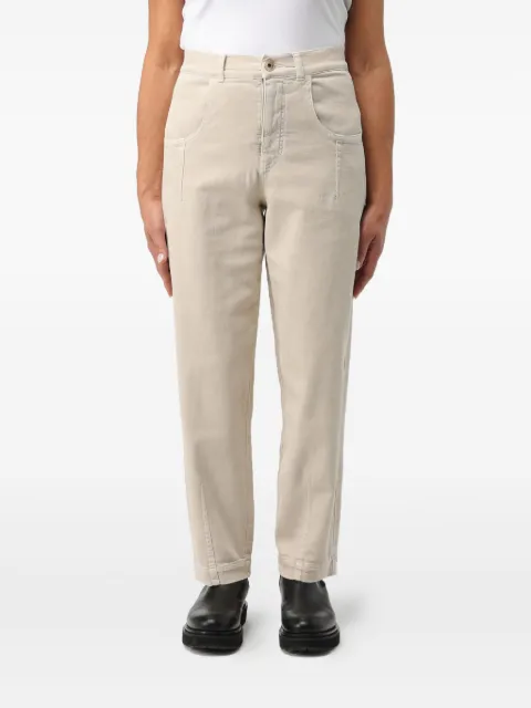 Eleventy high-waisted patch-pocket trousers