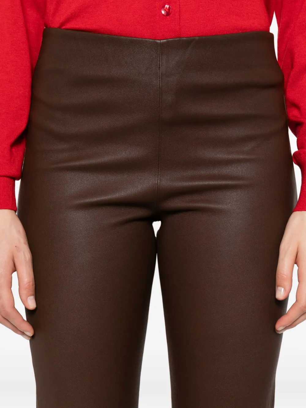 By Malene Birger Florentina leren broek Bruin