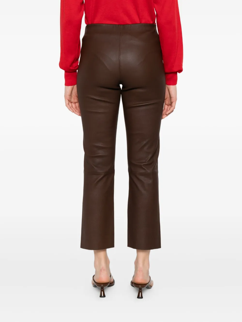 By Malene Birger Florentina leren broek Bruin