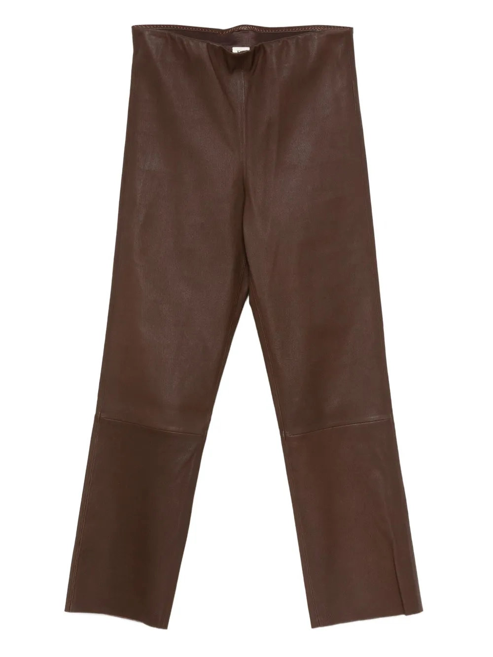 By Malene Birger Florentina Leather Trousers In Brown