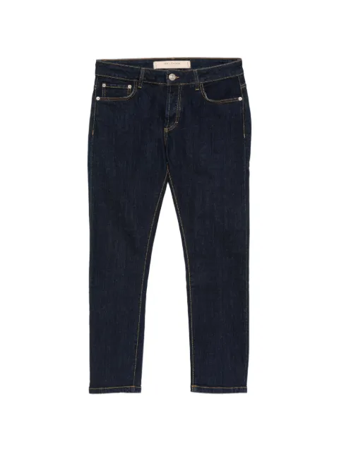 YES LONDON logo-plaque slim-fit jeans