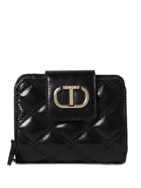 TWINSET quilted logo-plaque wallet