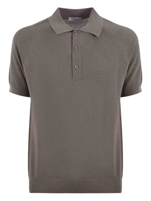 Paolo Pecora textured raglan-sleeve polo shirt