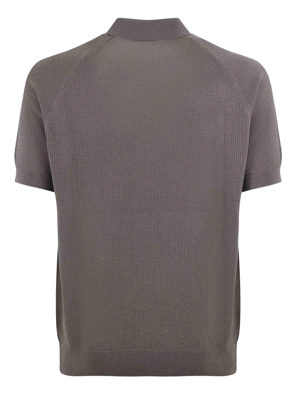 Paolo Pecora textured raglan-sleeve polo shirt - Grijs