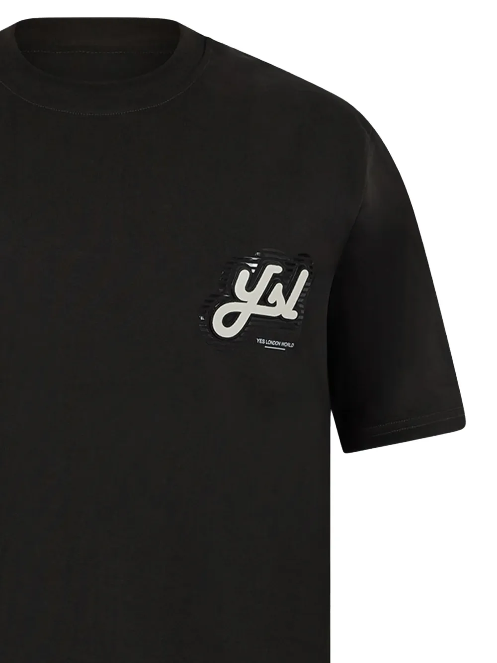 YES LONDON T-shirt met logodetail Bruin