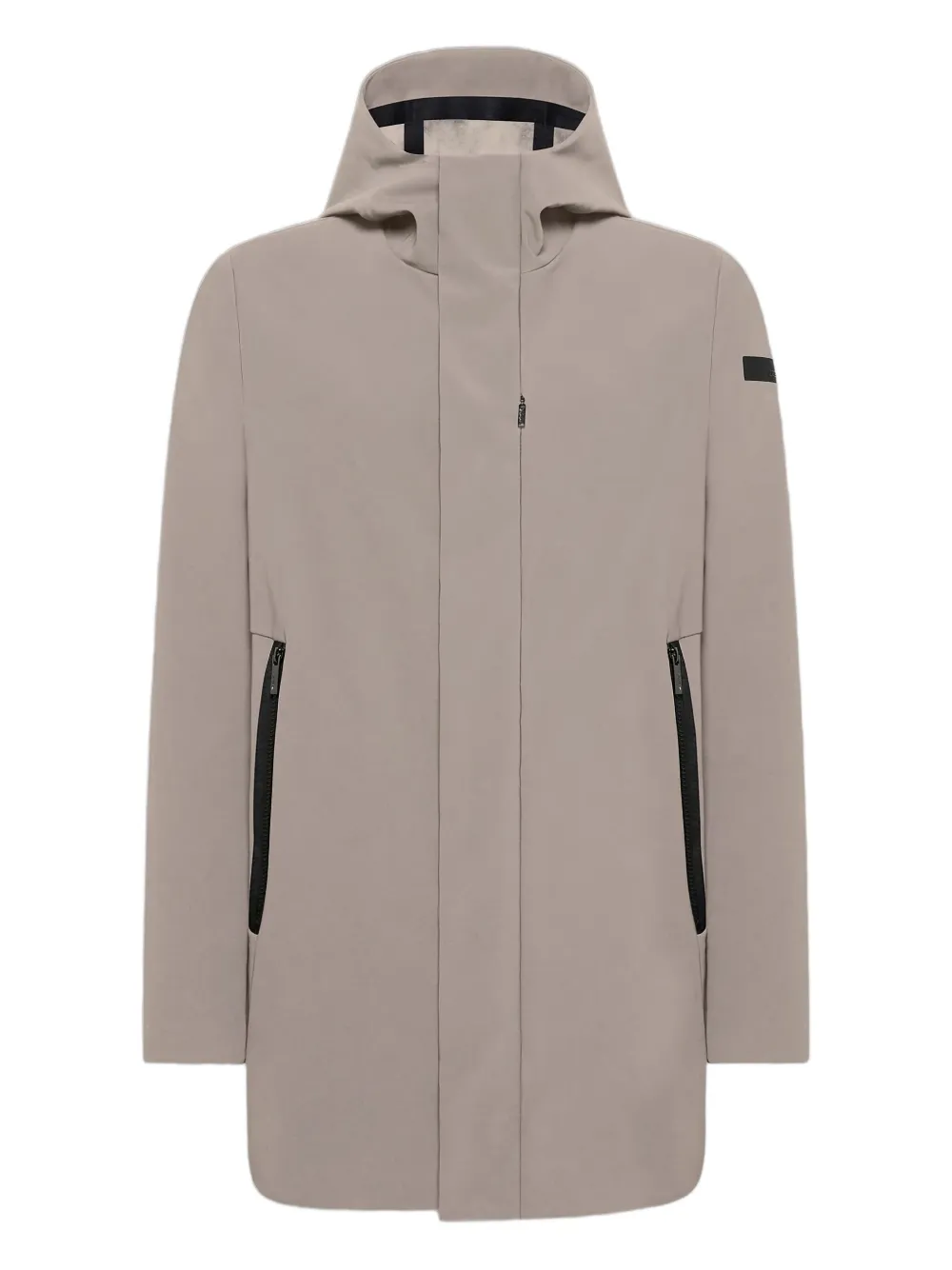 RRD hooded zip-fastening padded coat Beige