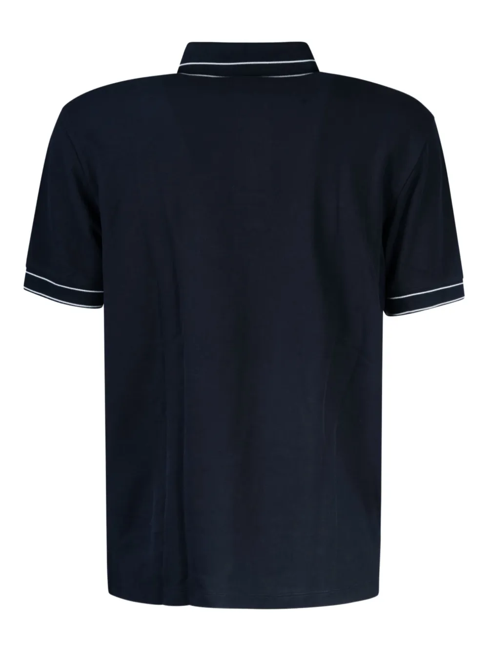 Emporio Armani tipped polo shirt - Zwart