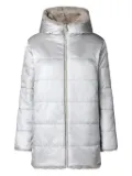Save The Duck hooded quilted faux-fur coat - Grey