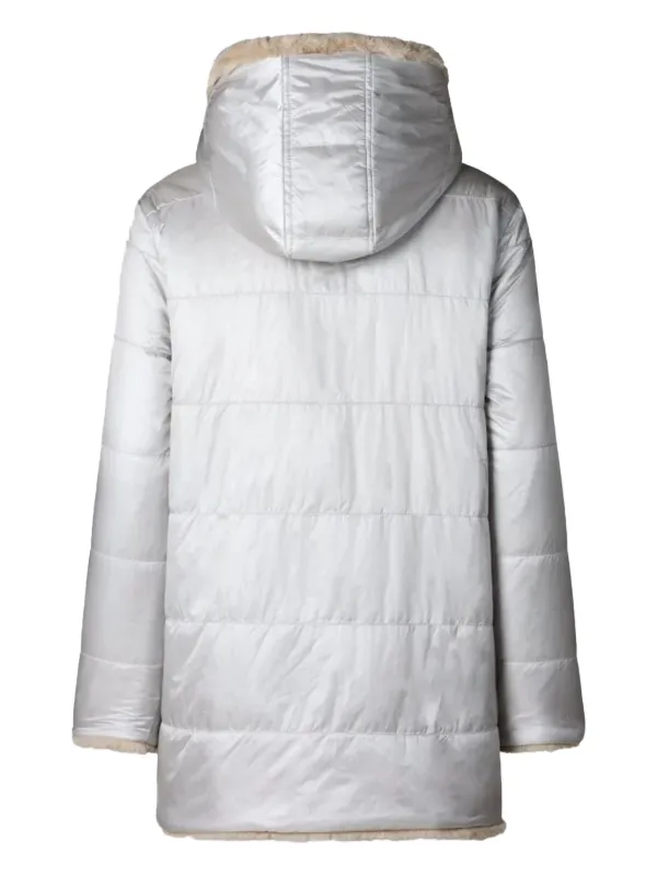 Save The Duck フーデッド エコファーコート | グレー | FARFETCH JP