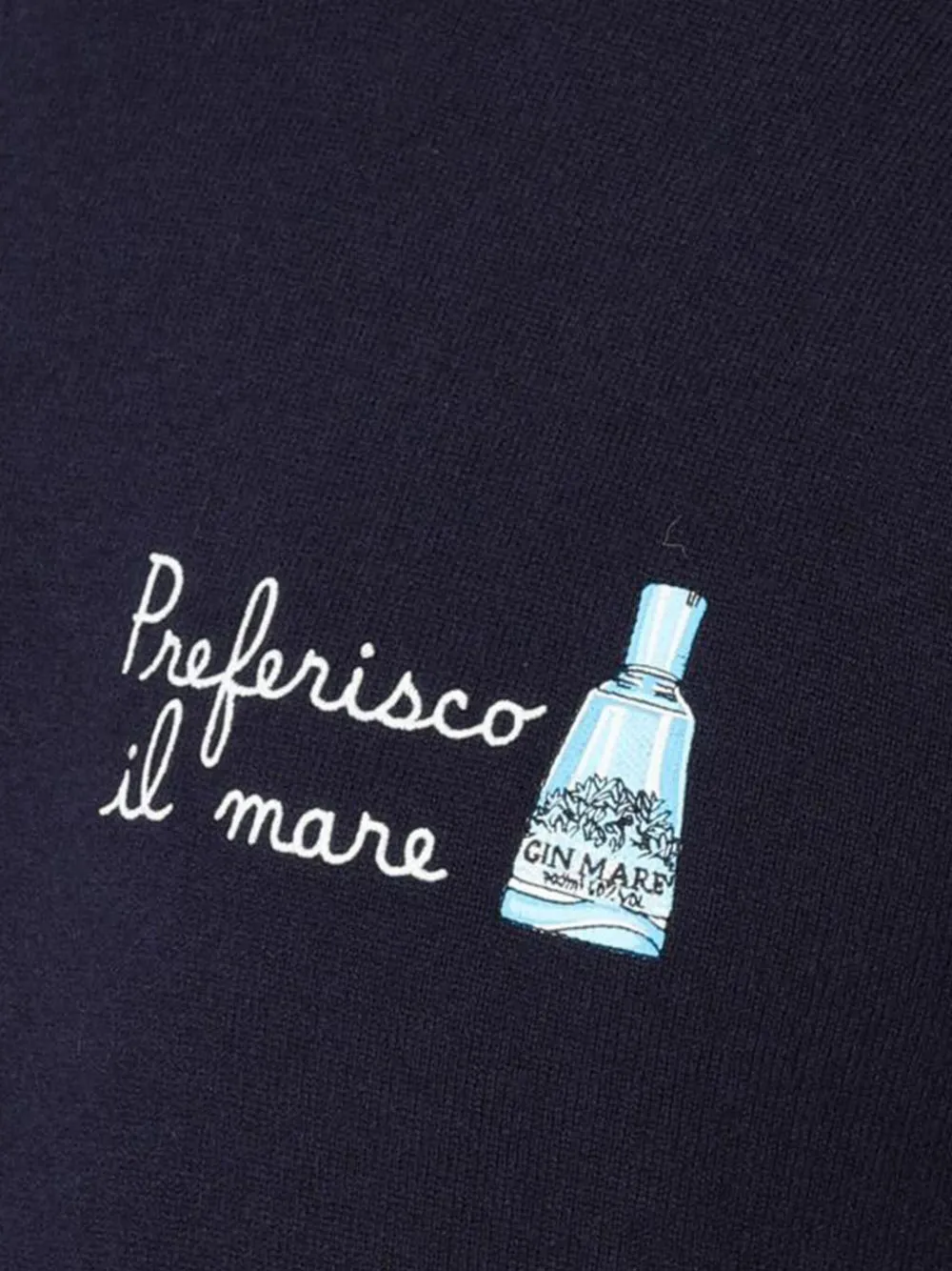 MC2 Saint Barth Trui met geborduurde fles Blauw