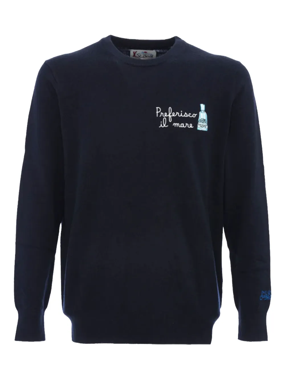 MC2 Saint Barth embroidered bottle-design sweater Blauw