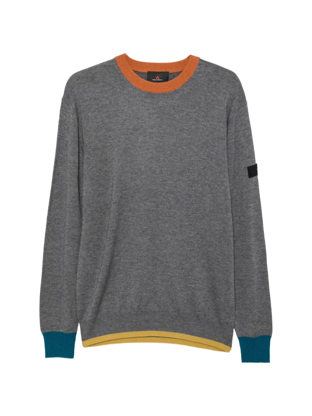 Peuterey logo-patch crew-neck sweater | Grey | Image 1