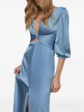 Nicole Miller twist-front maxi dress - Blue
