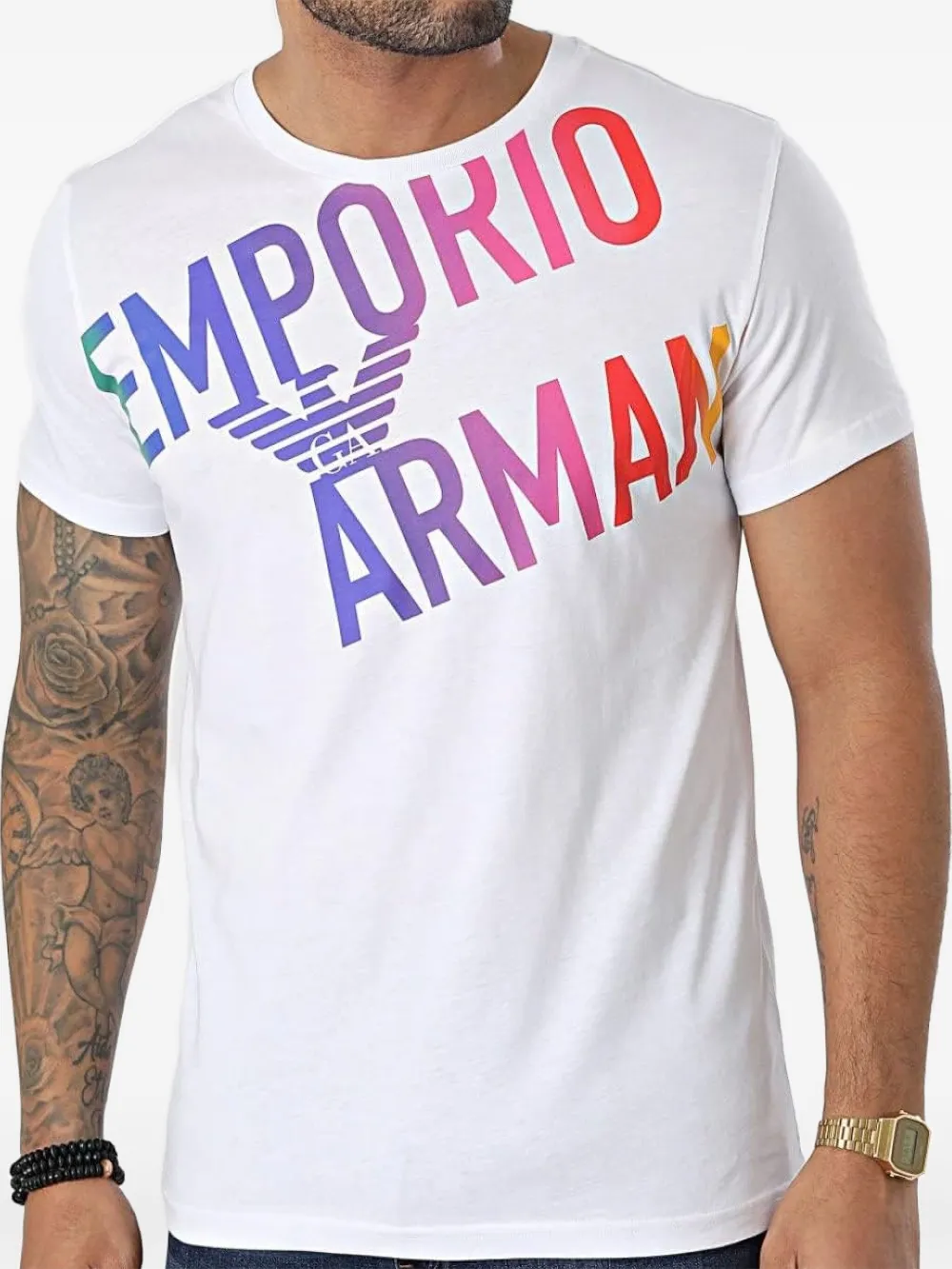 Emporio Armani logo-print T-shirt - Wit