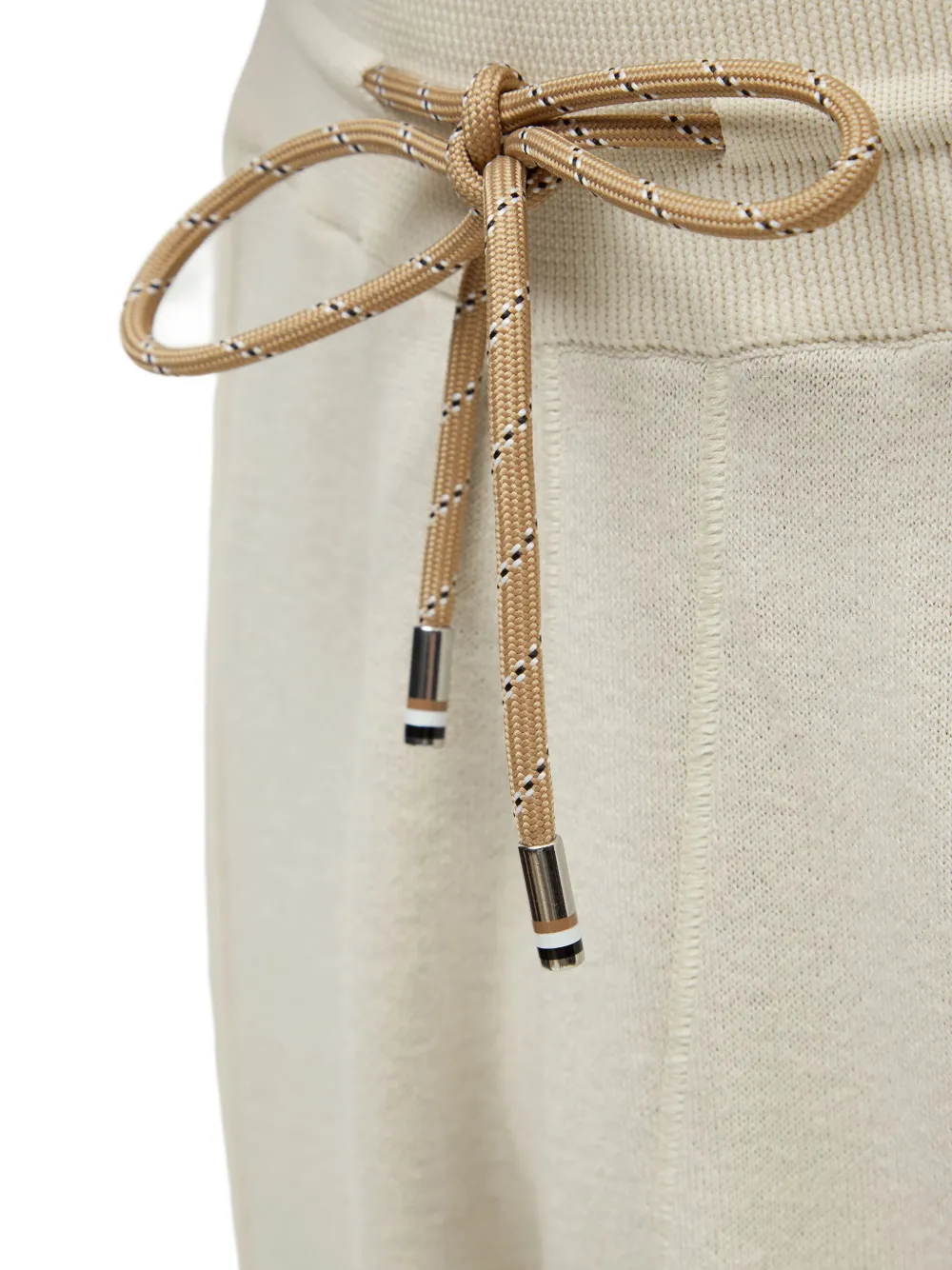 BOSS Trainingsbroek met trekkoord en rits Beige