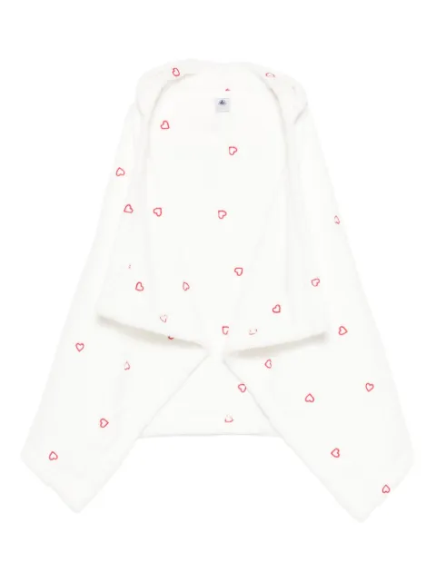 Petit Bateau heart-print hooded robe