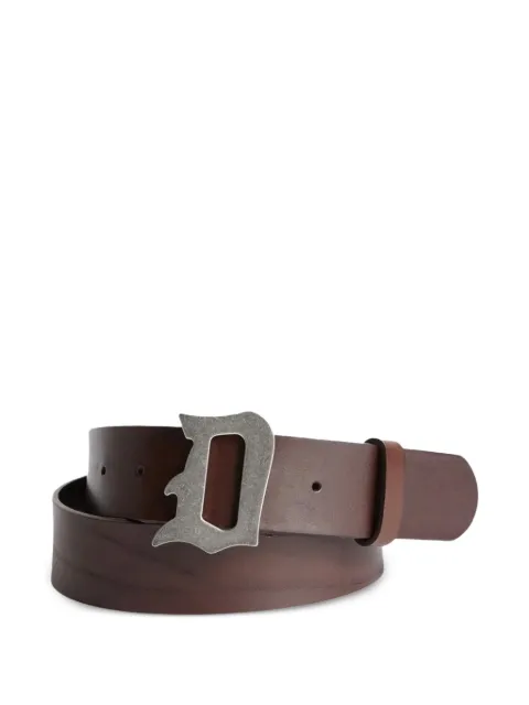 DONDUP letter-buckle leather belt