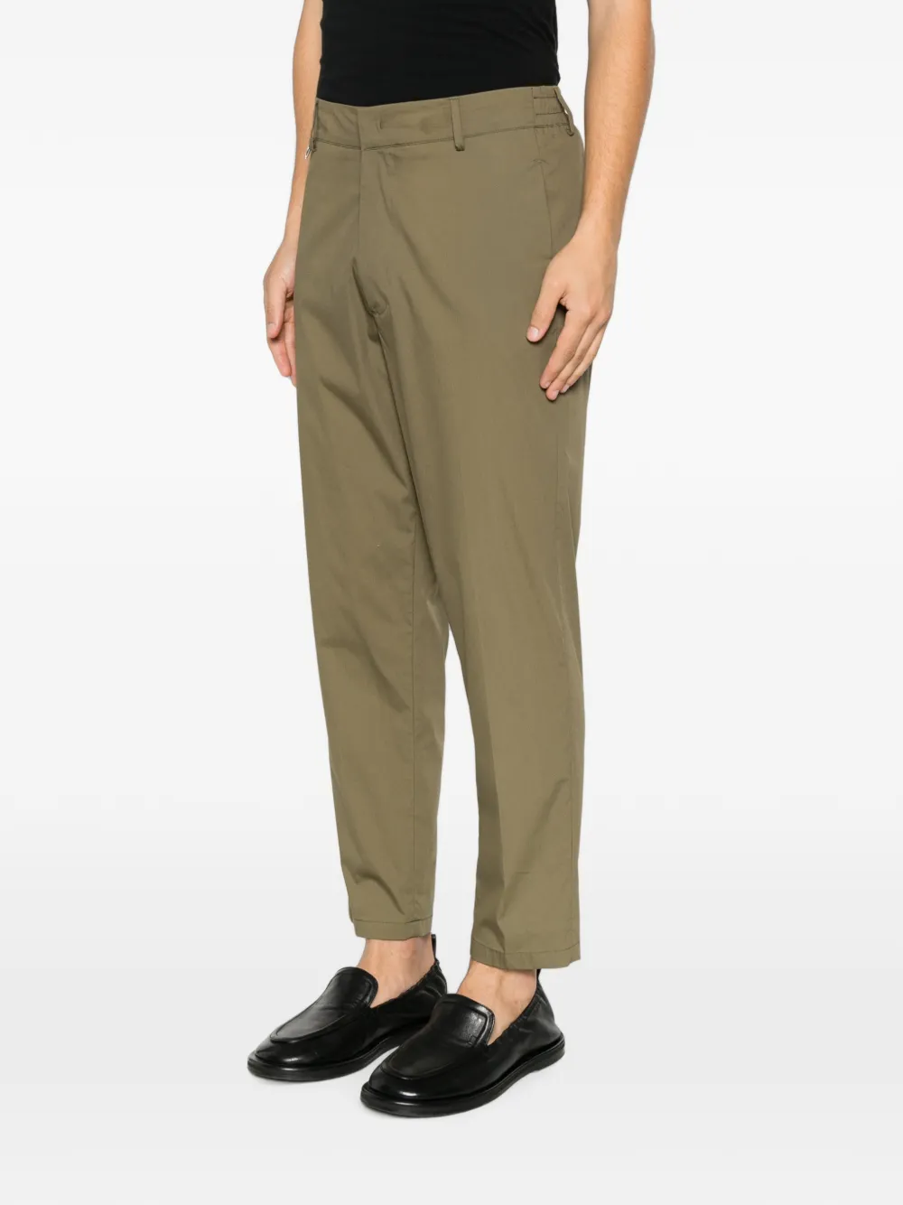 Low Brand George broek met elastische taille Groen