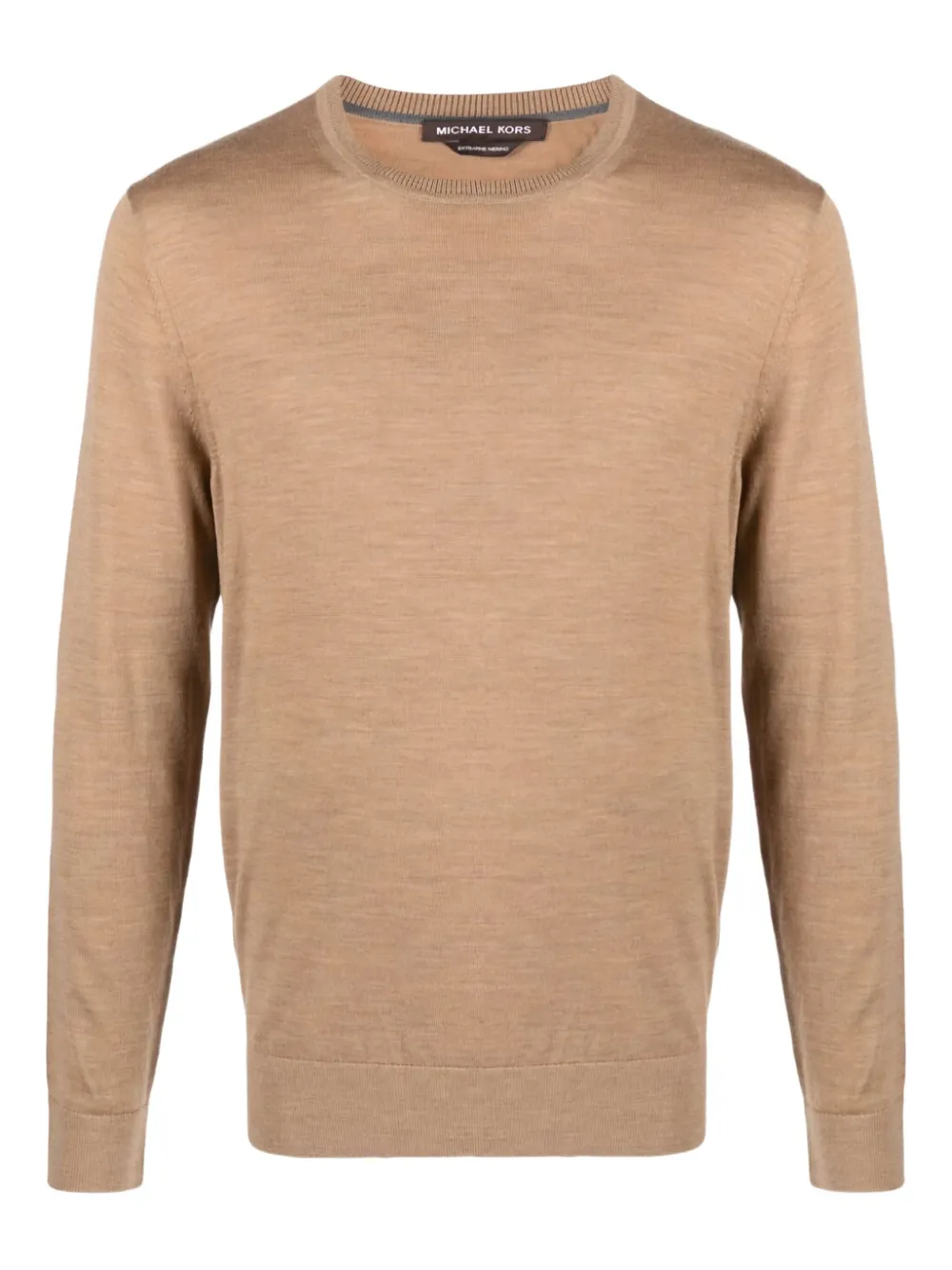 Michael Kors crew-neck wool sweater Beige