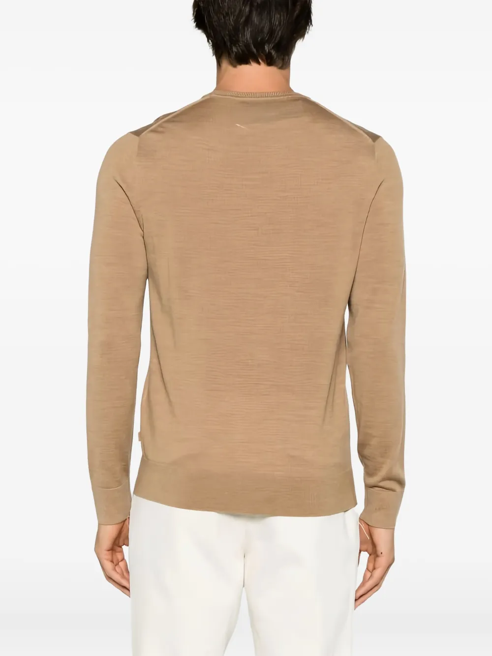 Michael Kors crew-neck wool sweater Beige