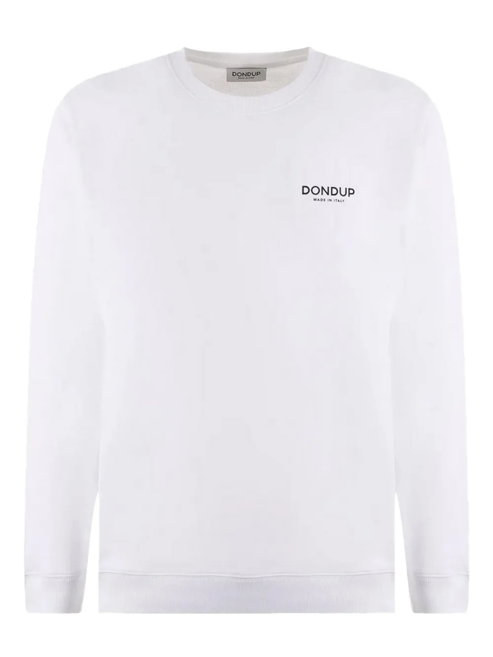 DONDUP logo-embroidered crew-neck sweatshirt Wit