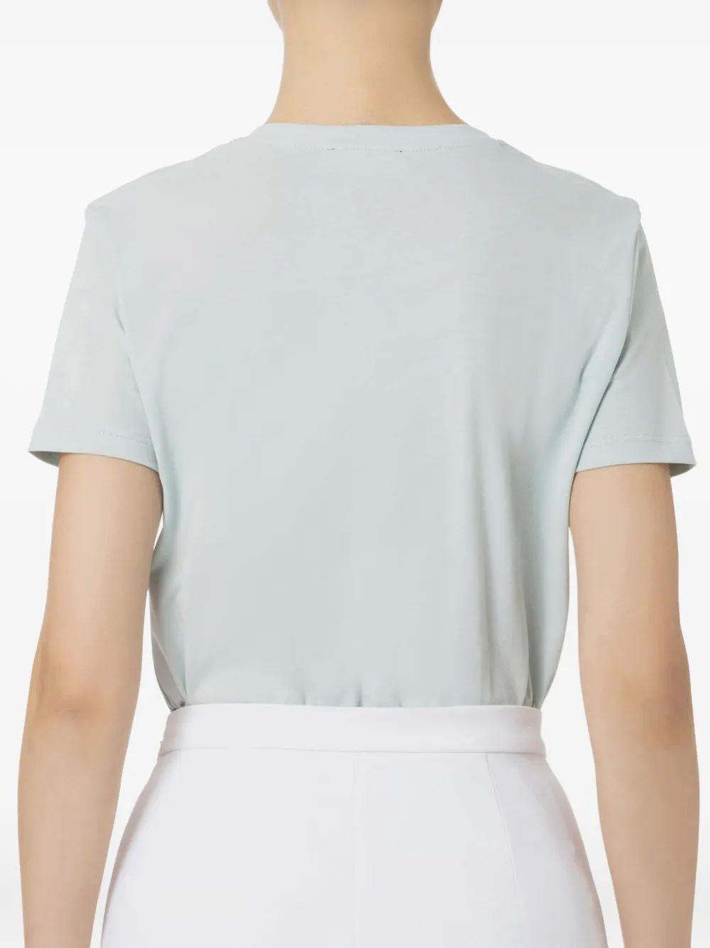 Elisabetta Franchi logo-plaque short-sleeve T-shirt Blauw