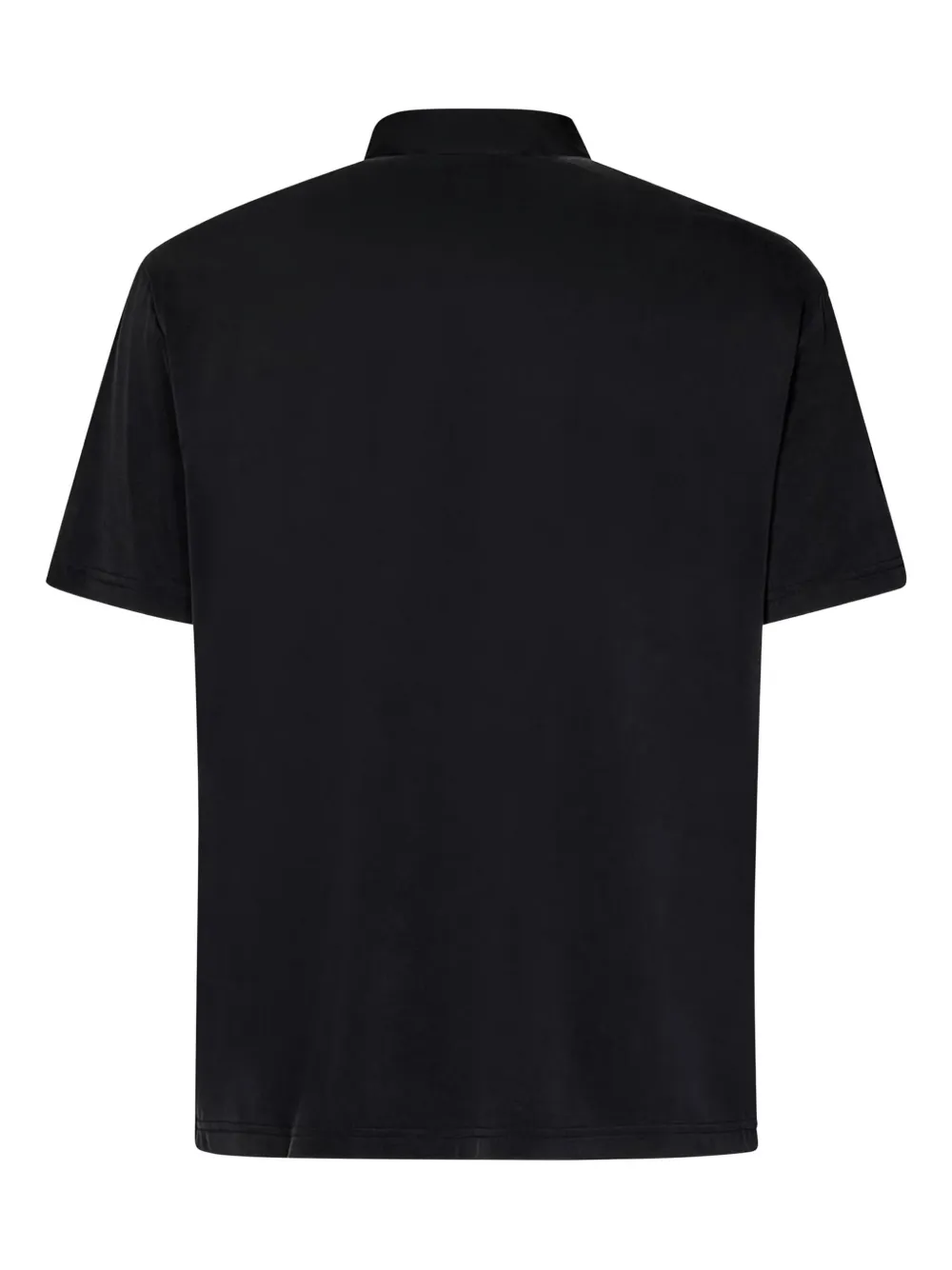 Low Brand band-collar short-sleeve polo shirt Zwart