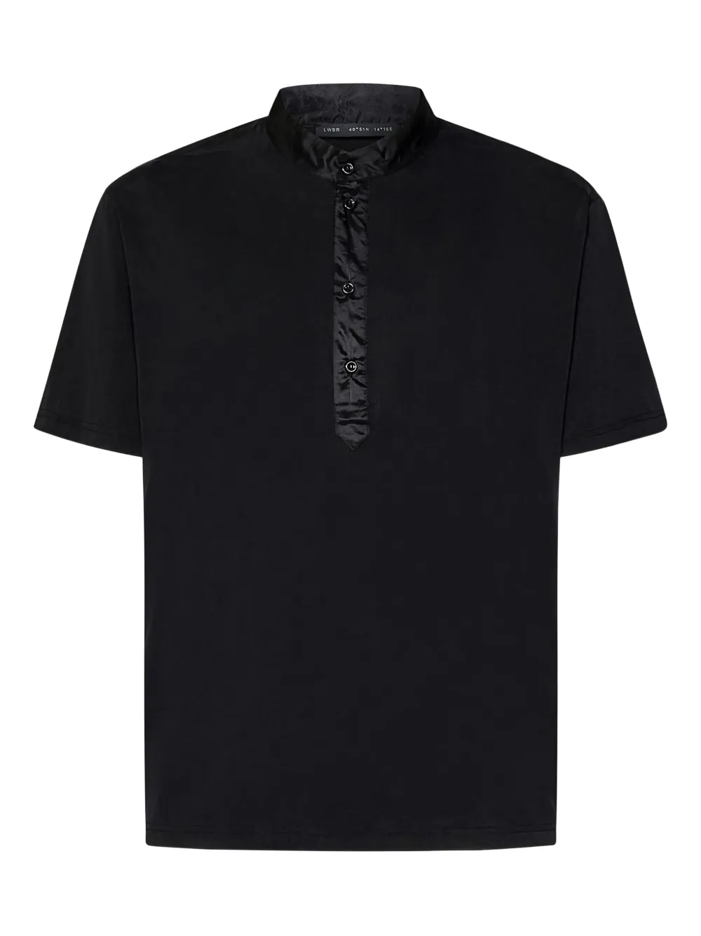 Low Brand band-collar short-sleeve polo shirt Zwart