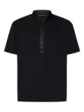 Low Brand band-collar short-sleeve polo shirt - Black