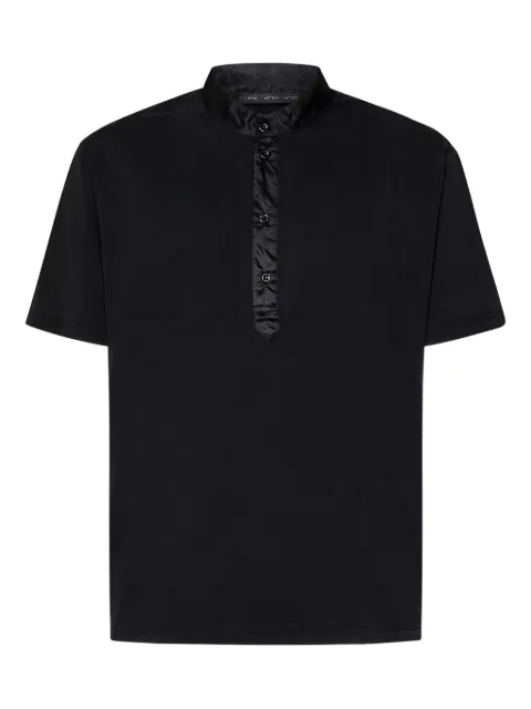 Low Brand band-collar short-sleeve polo shirt