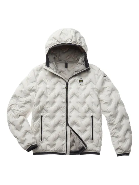 Blauer chevron-quilted hooded jacket
