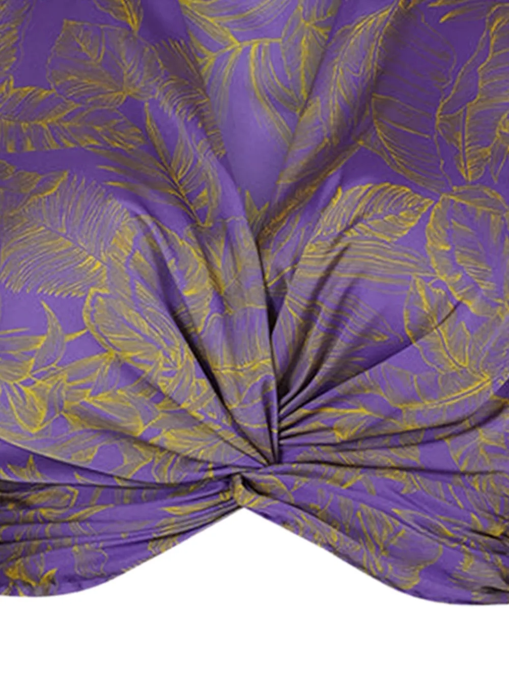 SIMONA CORSELLINI Top met bloemenprint en gedraaide voorkant Paars