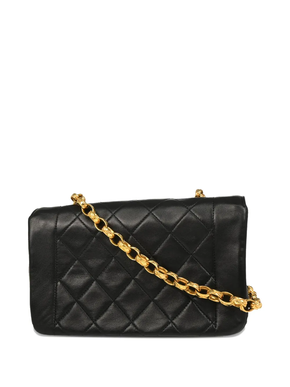 Pre-owned Chanel 1992 Single Flap Shoulder Bag In Black